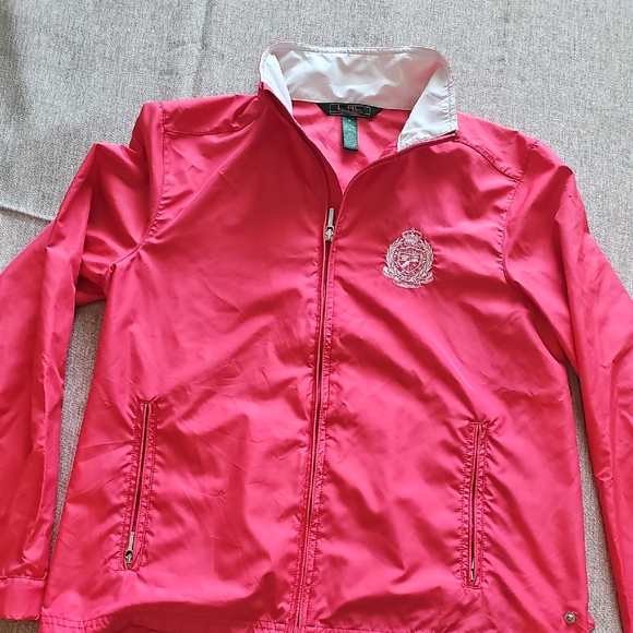 Jackets & Blazers - L-RL Pink Zip-Up Jacket